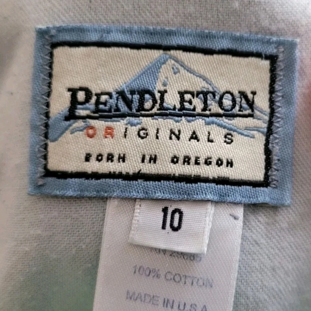 Vintage Pendleton Denim Blue Jeans Sz 10 Womens Tapered Leg Y2k - Picture 2 of 5